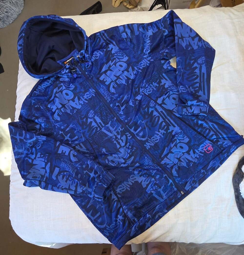 And1 Graffiti Zip Up Hoodie Blue